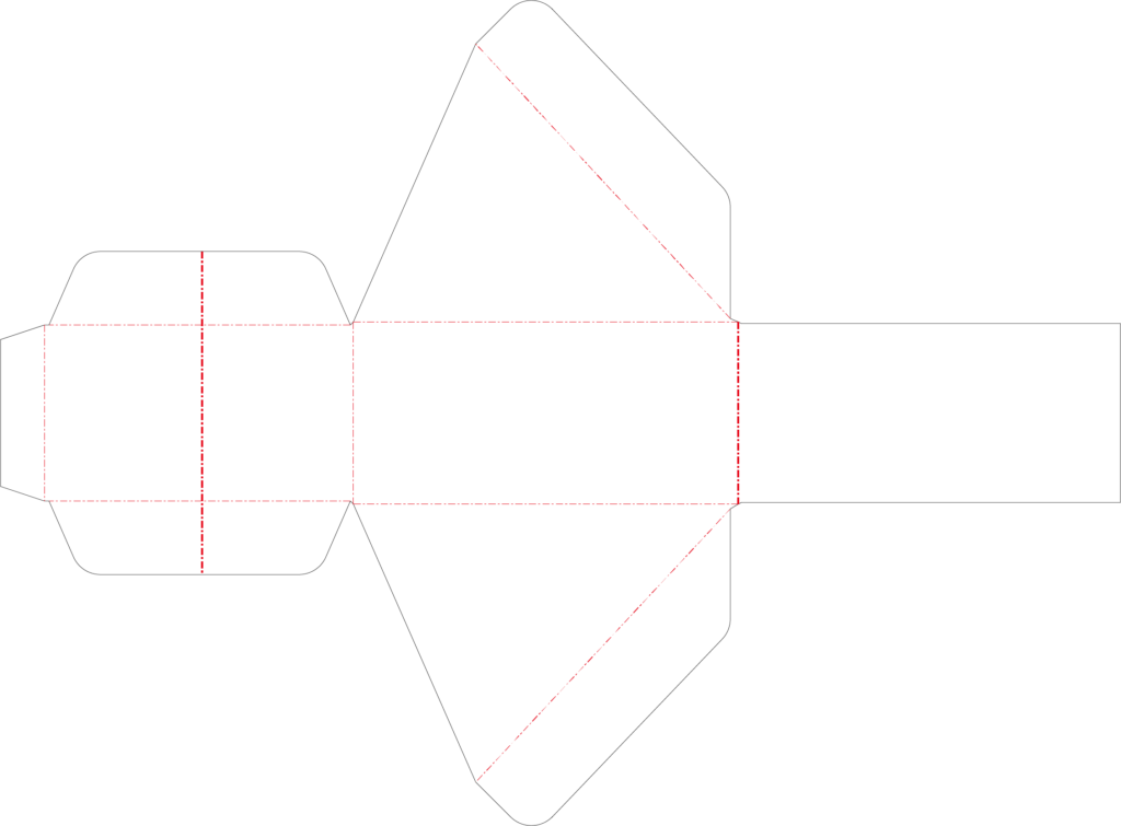 三角柱サック箱_展開図